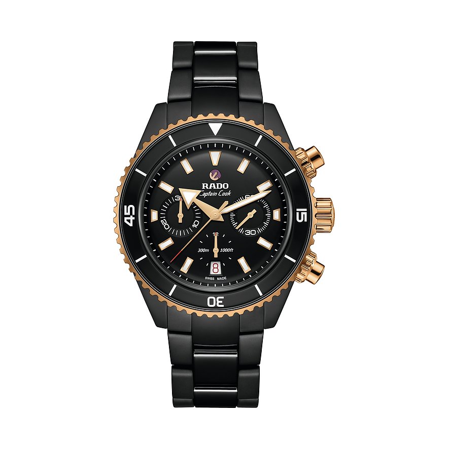Rado Chronograph Captain Cook Chronograph R32190153, Herren, Keramik, Armband: Keramik, Automatik, analog