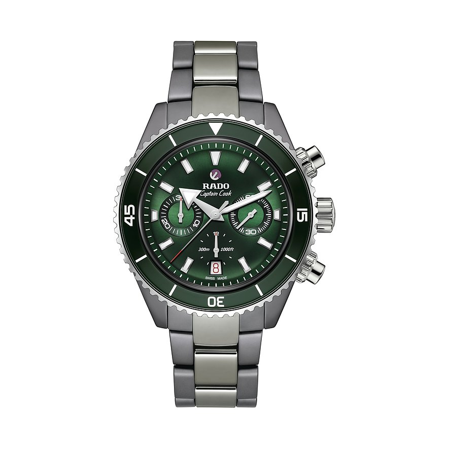 Rado Chronograph Captain Cook Chronograph R32189313, Herren, Keramik, Armband: Keramik, Automatik, analog