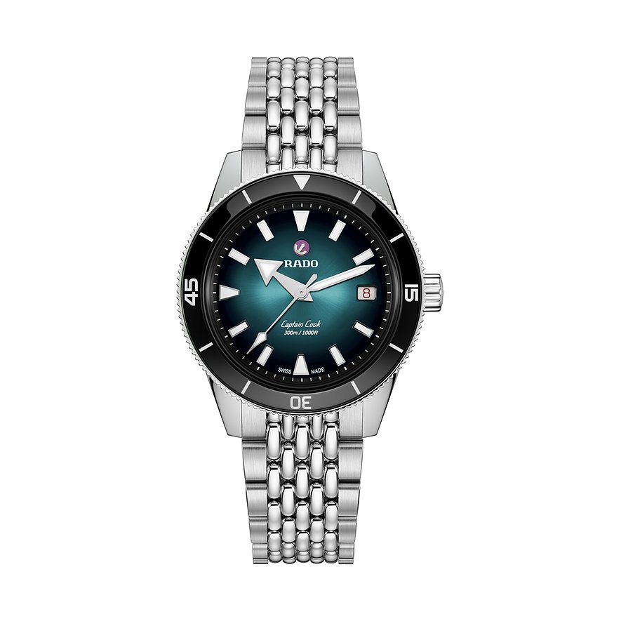 Rado Unisexuhr Captain Cook R32223213, Unisex, Edelstahl, Armband: Edelstahl, Automatik, analog