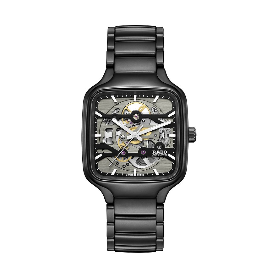 Rado Unisexuhr True Square R27197152, Unisex, Keramik, Armband: Keramik, Automatik, analog