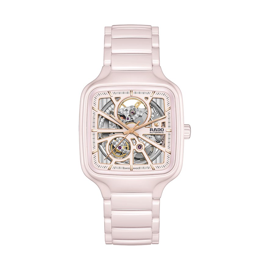Rado Unisexuhr True Square R27123012, Unisex, Keramik, Armband: Keramik, Automatik, analog