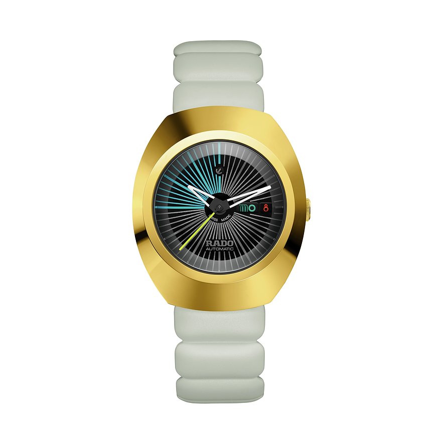 Rado Unisexuhr DiaStar Original x Tej Chauhan R12165155, Unisex, Keramik, Armband: Kautschuk, Automatik, analog
