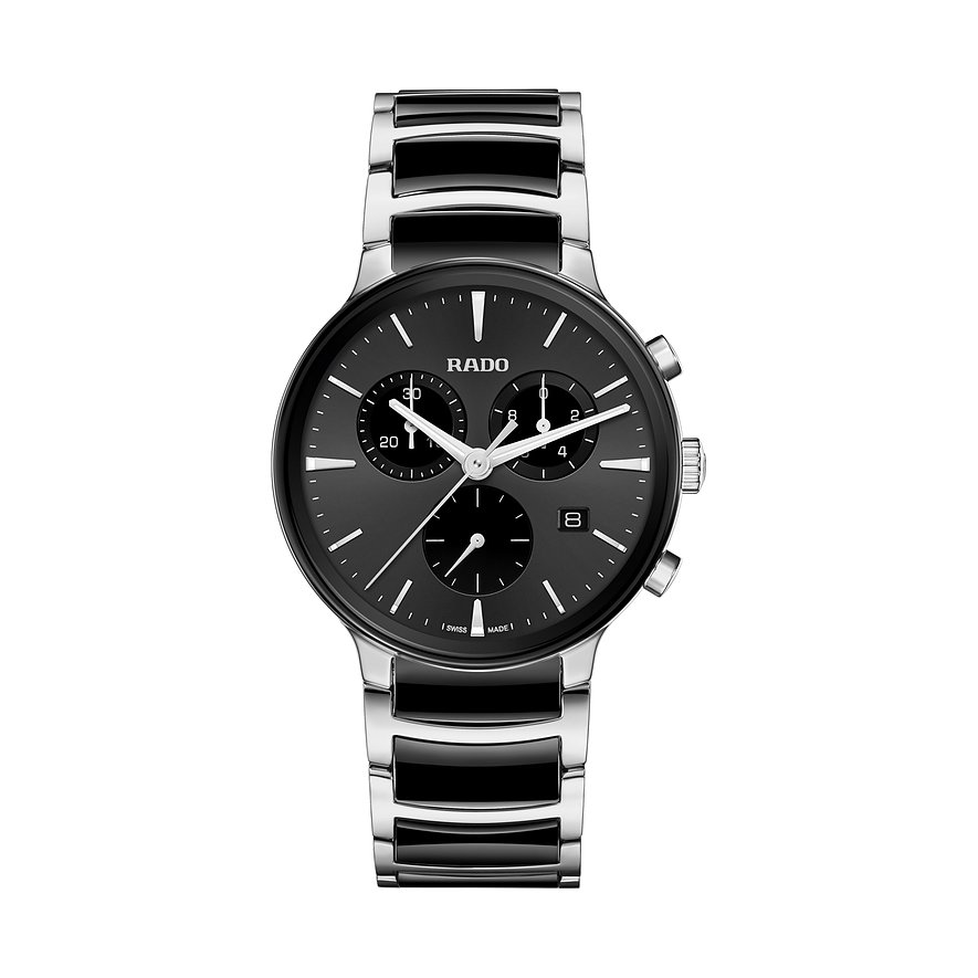 Rado Chronograph Centrix Chronograph R30210152, Herren, Keramik, Armband: Keramik, Quarz, analog