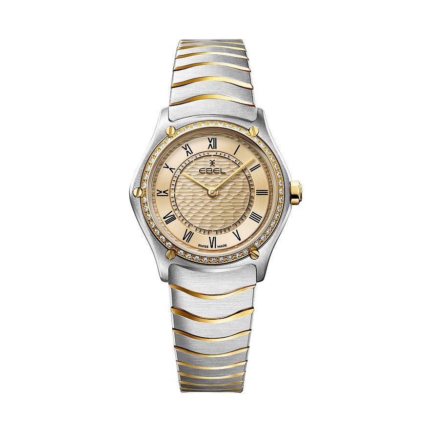Ebel Damenuhr SPORT CLASSIC 1216701, Damen, Edelstahl, 750er Gelbgold, Armband: Gold, Edelstahl, Quarz, analog