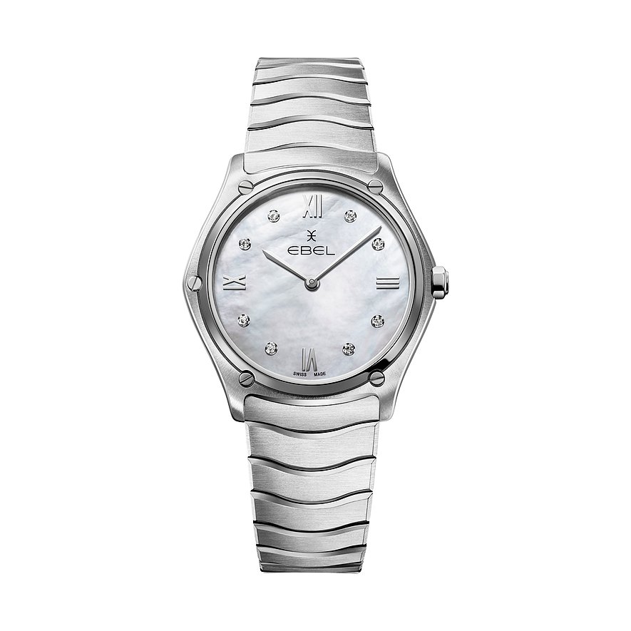 Ebel Damenuhr SPORT CLASSIC 1216704, Damen, Edelstahl, Armband: Edelstahl, Quarz, analog