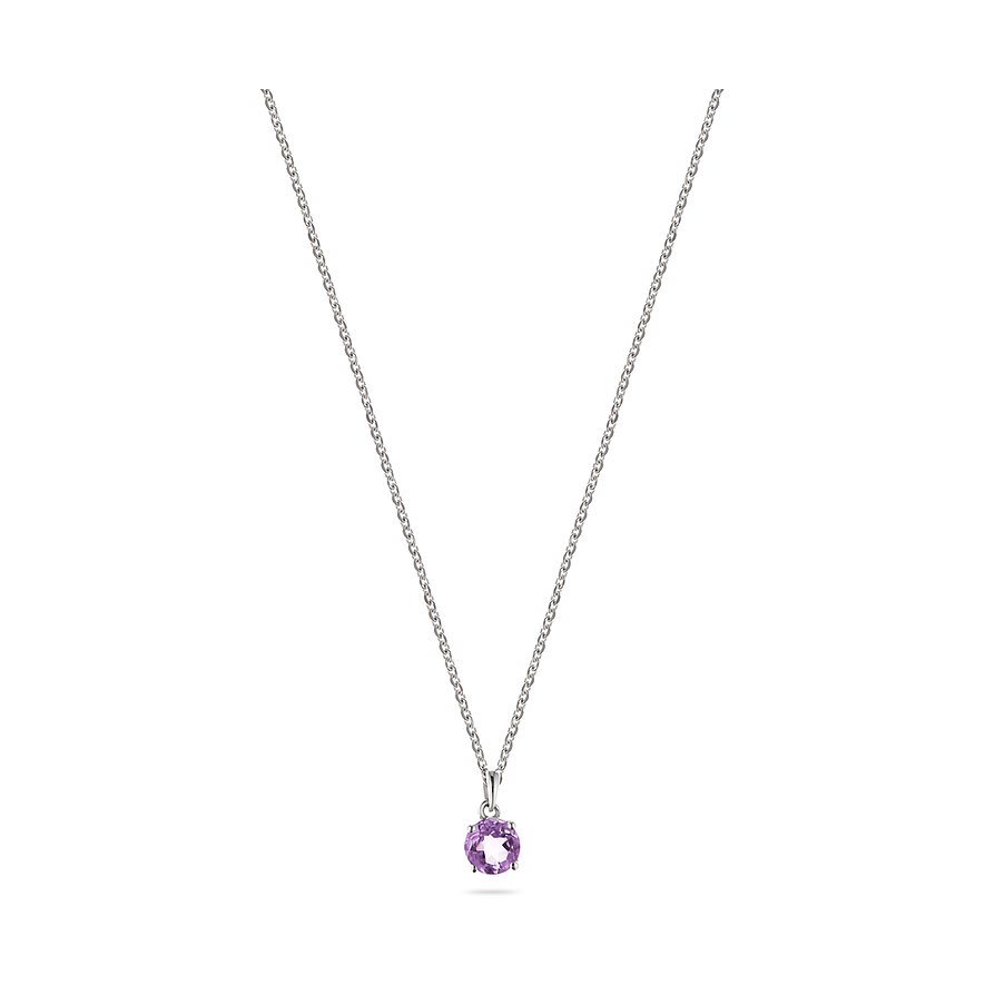 CHRIST Kette, Amethyst, behandelt, Damen, 585er Weißgold, weißgold