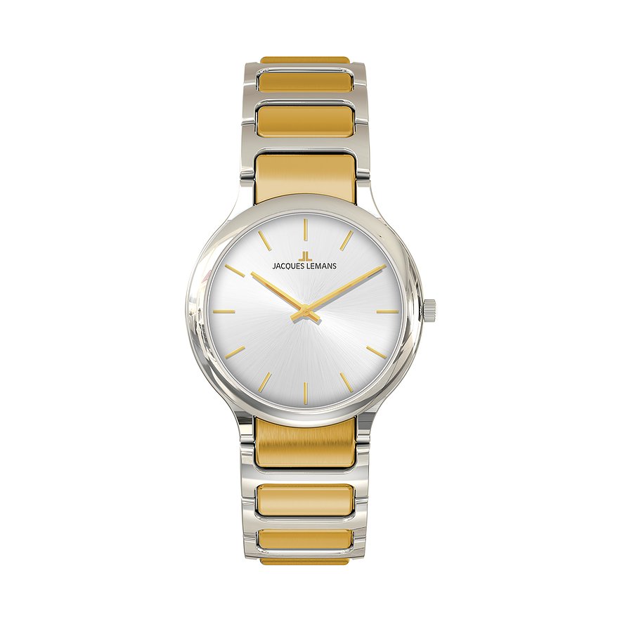 Jacques Lemans Damenuhr Milano 1-2208D, Damen, Edelstahl, Armband: Edelstahl, Quarz, analog