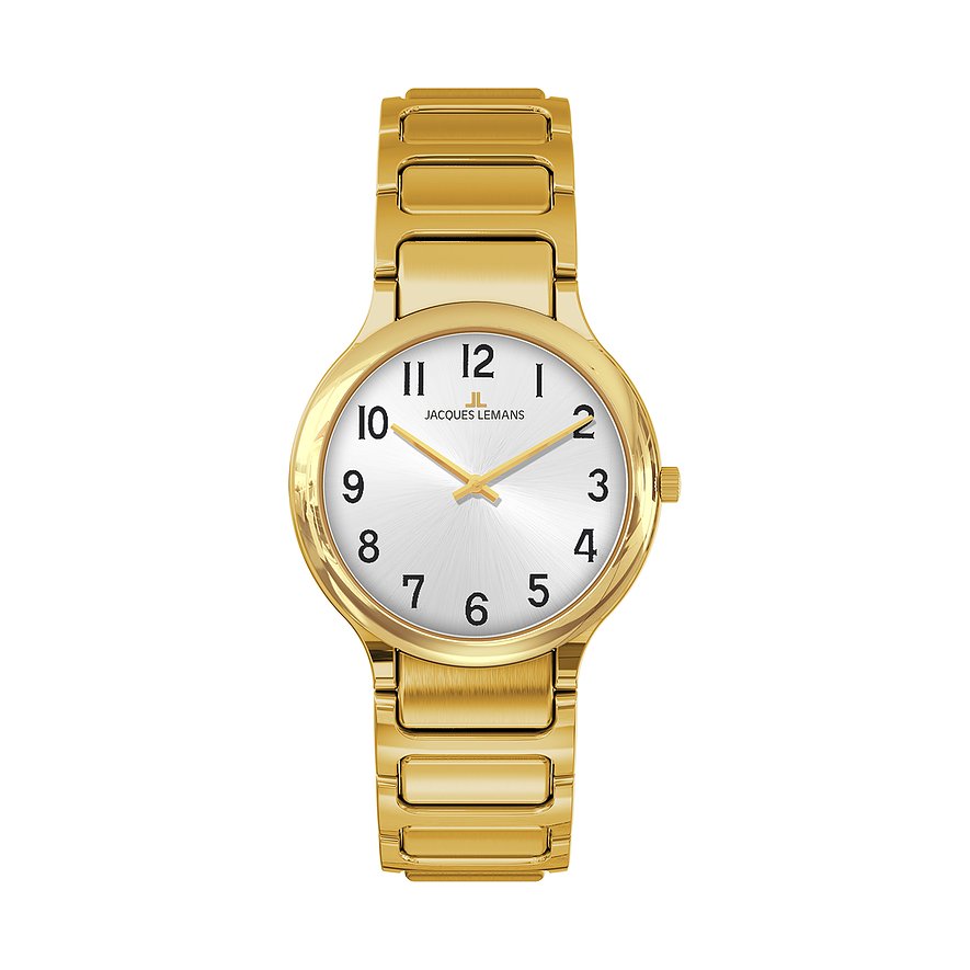 Jacques Lemans Damenuhr Milano 1-2208I, Damen, Edelstahl, Armband: Edelstahl, Quarz, analog