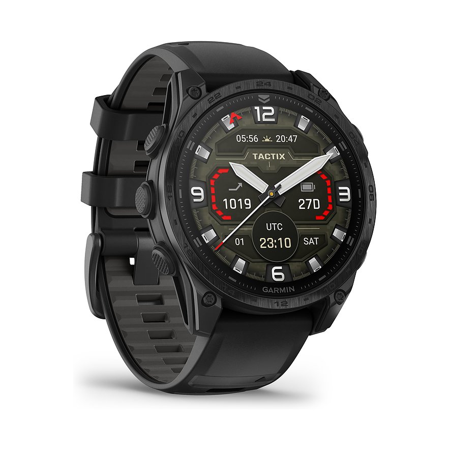 Garmin Smartwatch tactix 8 - 47 mm AMOLED 010-03405-01, Herren, Titan, Kunststoff, Armband: Silikon, Akku, digital