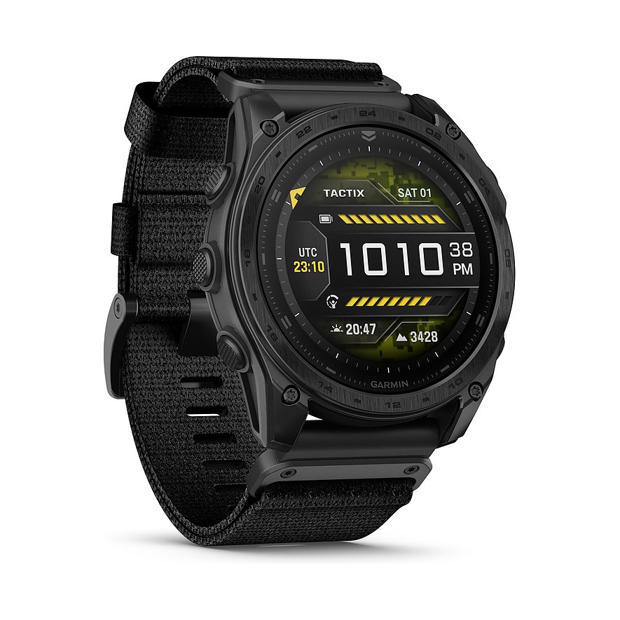 Garmin Smartwatch tactix 8 - 51 mm AMOLED 010-03406-01, Herren, Titan, Kunststoff, Armband: Nylon, Akku, digital