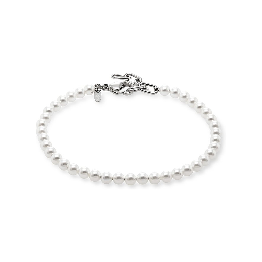 2. Chance - FAVS Armband, Muschelkern, Herren, Edelstahl, Perle, perlmutt