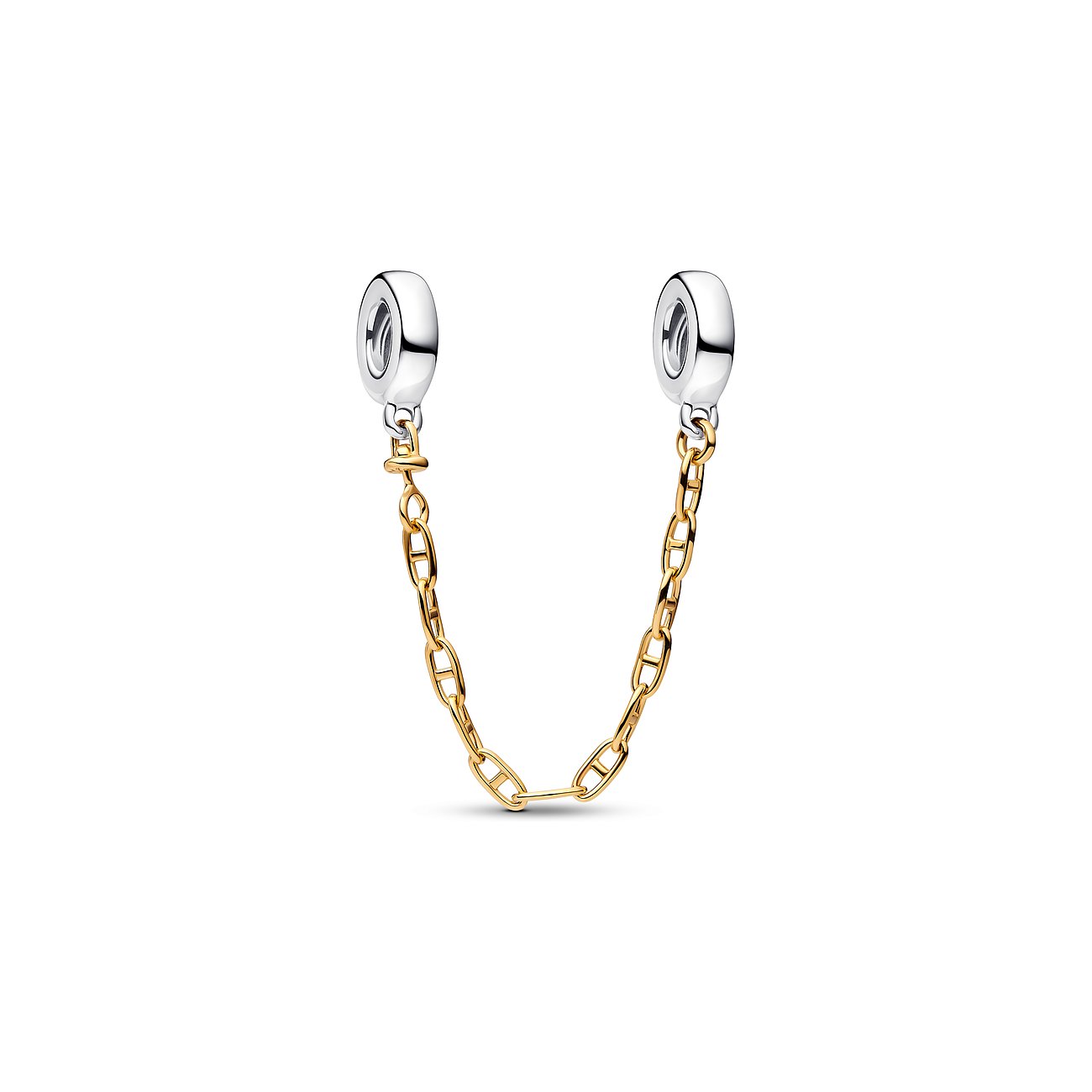 Pandora Sicherheitskette aus Silber und Metall mit Anker-Gliedern.