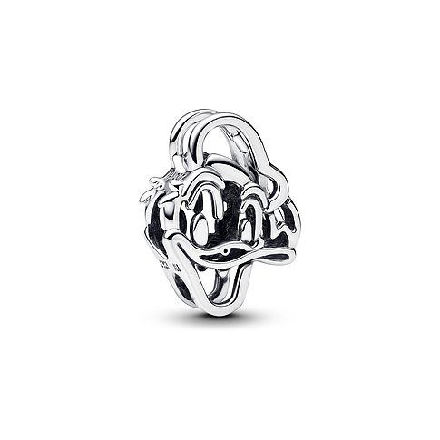 Pandora Anhängeschmuck aus Silber, Donald Duck Motiv.