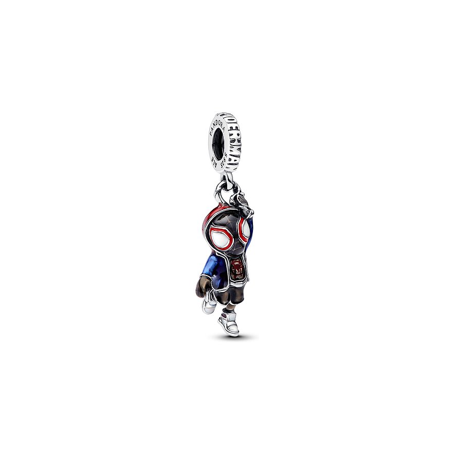 Pandora Anhänger aus Silber mit Emaille, rot und blau.