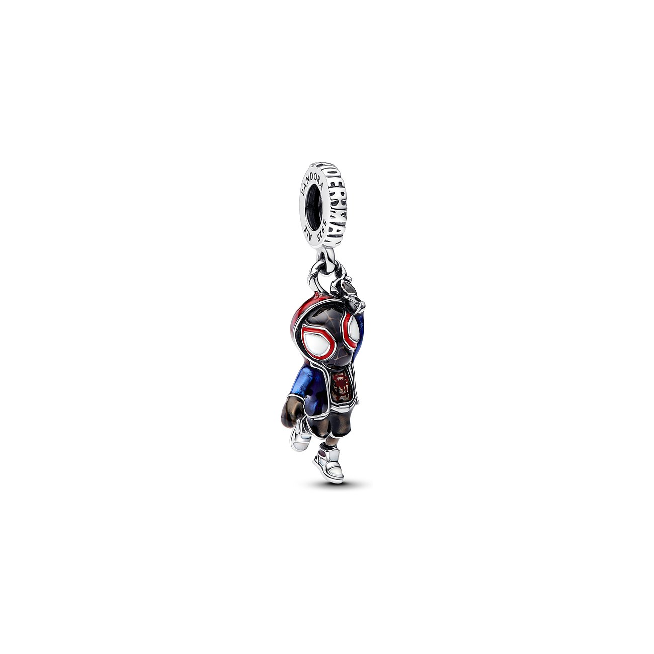Pandora Anhänger aus Silber mit Emaille, rot und blau.