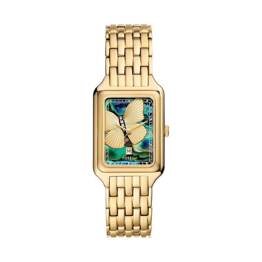 Fossil Damenuhr Raquel ES5409, Damen, Edelstahl, Armband: Edelstahl, Quarz, analog