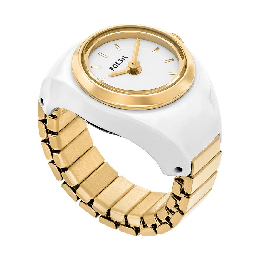 Fossil Damenuhr Watch Ring ES5412, Damen, Edelstahl, Armband: Edelstahl, Quarz, analog
