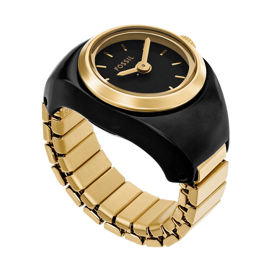 Fossil Damenuhr Watch Ring ES5413, Damen, Edelstahl, Armband: Edelstahl, Quarz, analog