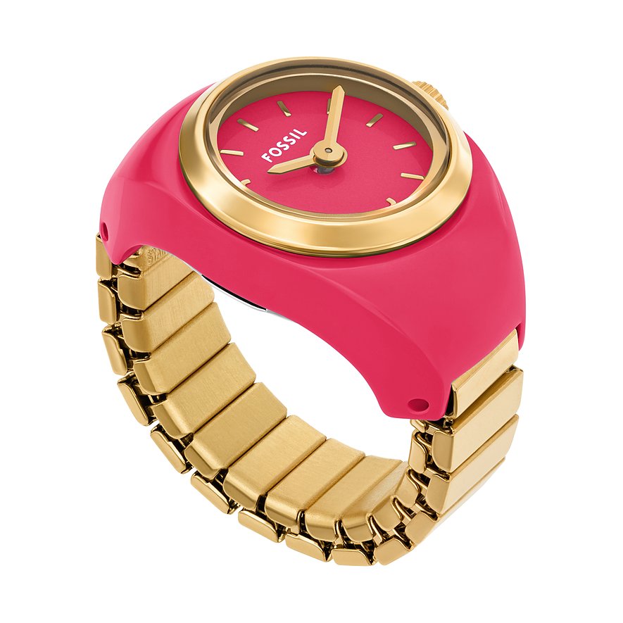 Fossil Damenuhr Watch Ring ES5414, Damen, Edelstahl, Armband: Edelstahl, Quarz, analog