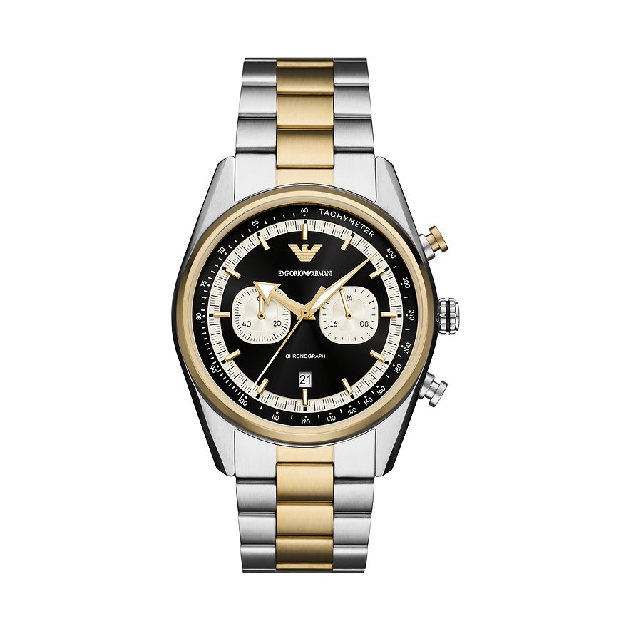 Emporio Armani Chronograph AR11678, Herren, Edelstahl, Armband: Edelstahl, Quarz, analog