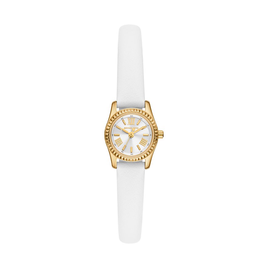 Michael Kors Damenuhr Lexington MK4900, Damen, Edelstahl, Armband: Leder, Quarz, analog