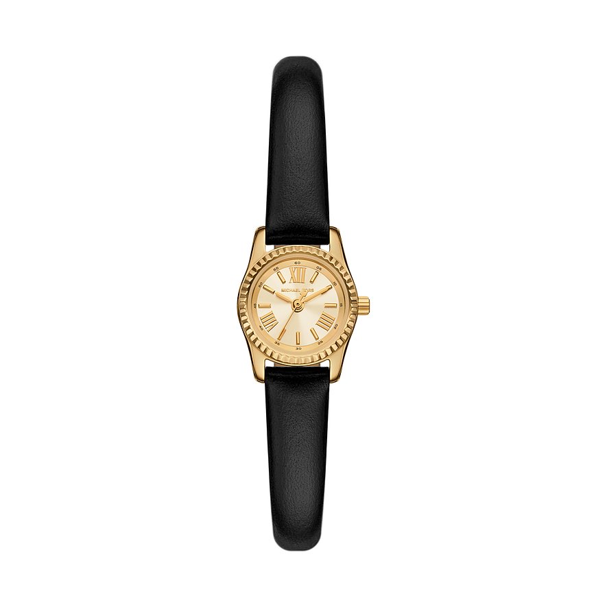 Michael Kors Damenuhr Lexington MK4901, Damen, Edelstahl, Armband: Leder, Quarz, analog