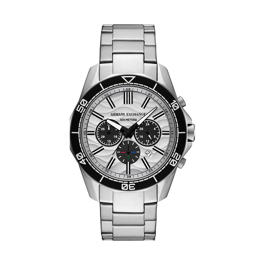 Armani Exchange Chronograph AX1969, Herren, Edelstahl, Armband: Edelstahl, Quarz, analog