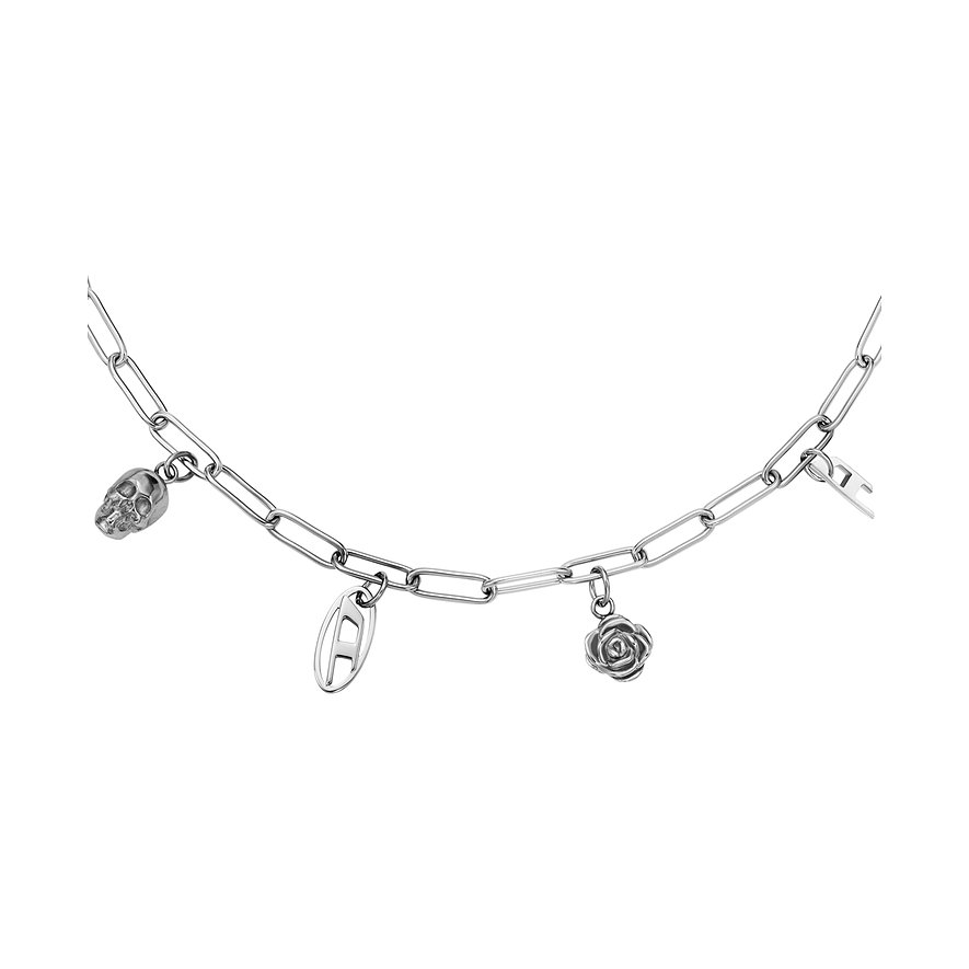 Diesel Kette, Unisex, Edelstahl, silber