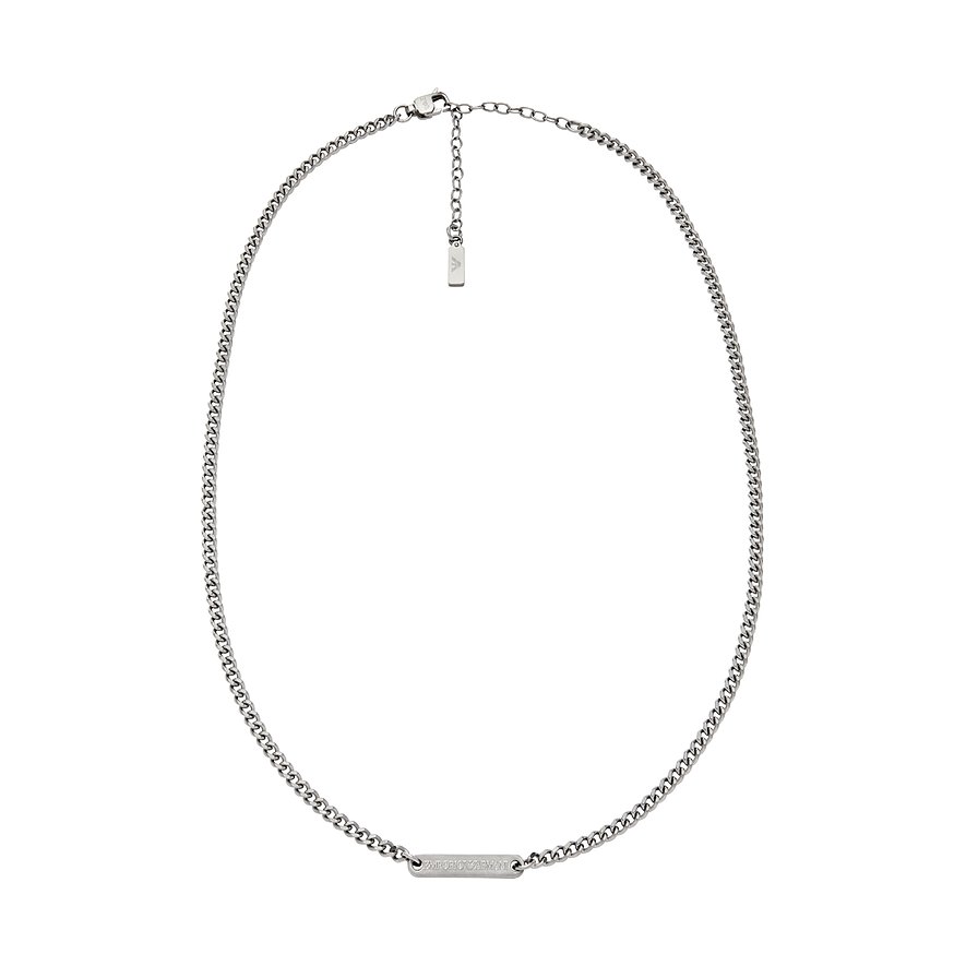 Collana Emporio Armani in acciaio inossidabile con pendente logo.