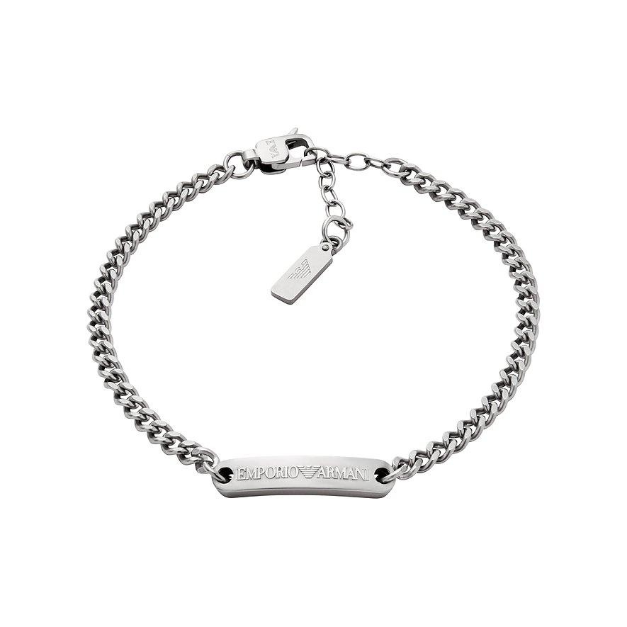 Emporio Armani Armband, Herren, Edelstahl, silber