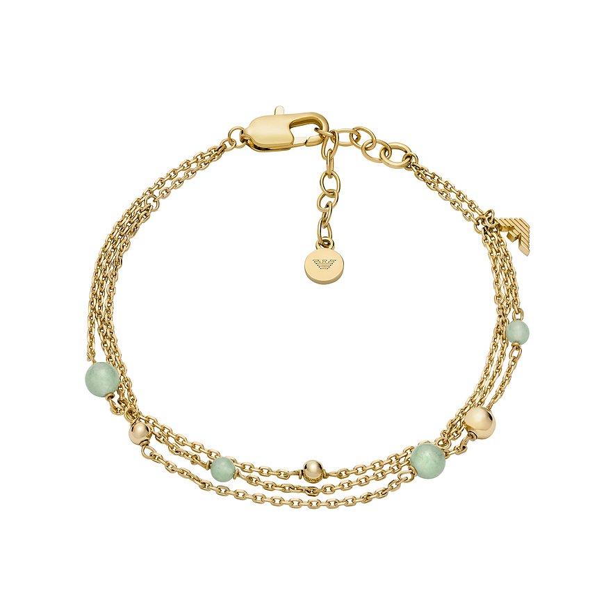 Emporio Armani Armband, Aventurin, Damen, Metall, gold