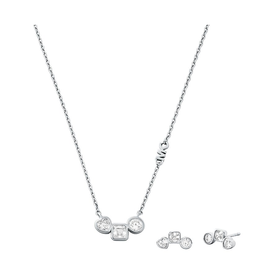 Michael Kors Schmuck-Set Kors Brilliance, Zirkonia, Damen, 925er Silber, silber