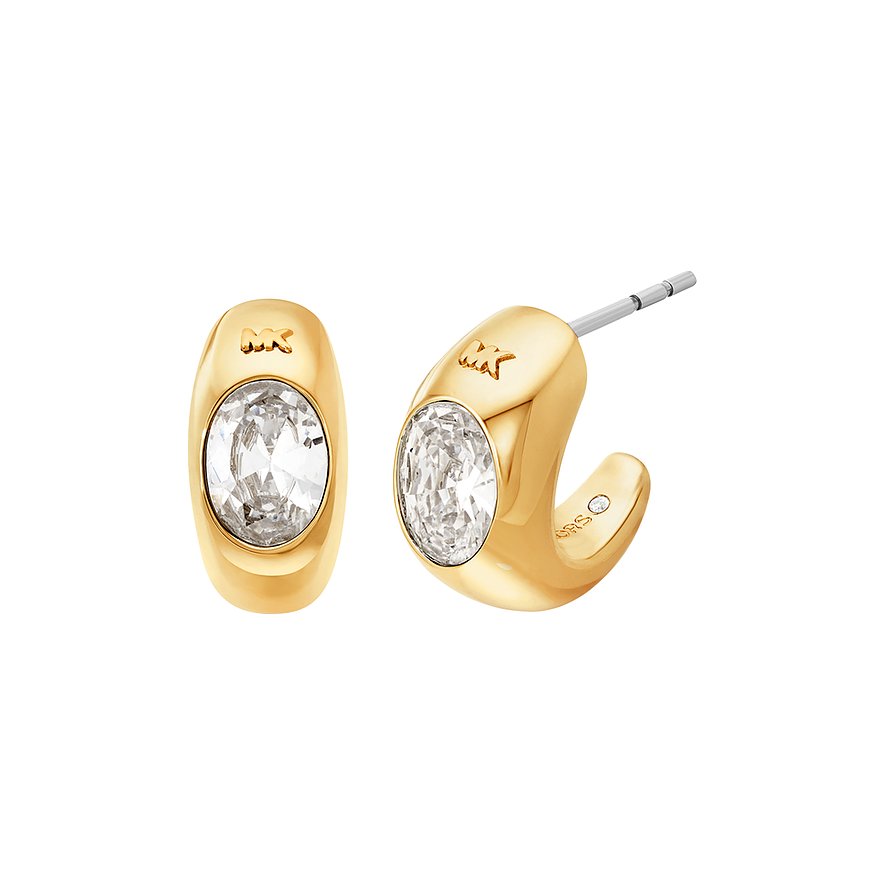 Michael Kors Creolen Kors Brilliance, Zirkonia, Damen, Metall, gold