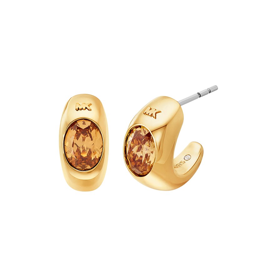 Michael Kors Creolen Kors Brilliance, Zirkonia, Damen, Metall, gold
