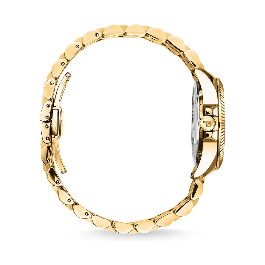 Montre Thomas Sabo pour femme en acier inoxydable, couleur or, avec zircone.