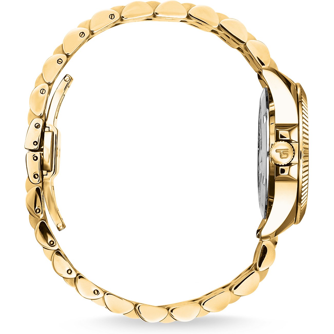 Montre Thomas Sabo pour femme en acier inoxydable, couleur or, avec zircone.