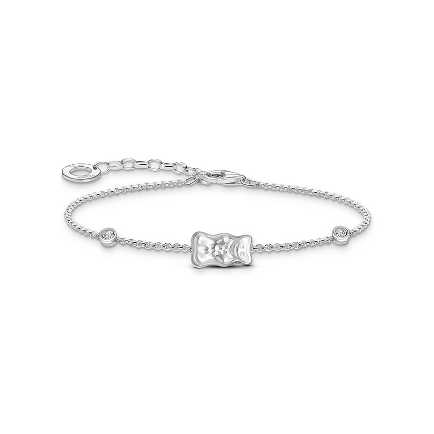 Thomas Sabo Armband Charming, Zirkonia, Damen, 925er Silber, silber