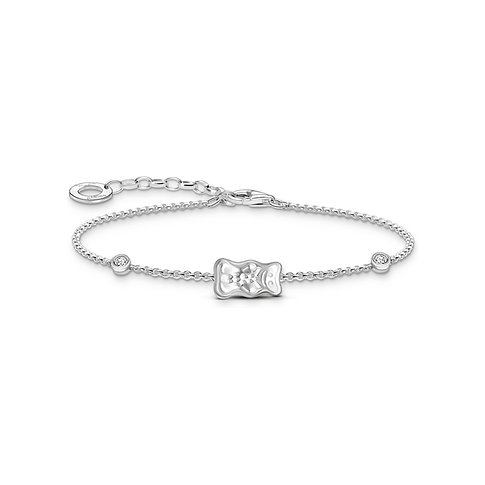 Thomas Sabo Armband aus 925er Silber mit Zirkonia und Gummibärchen-Anhänger.