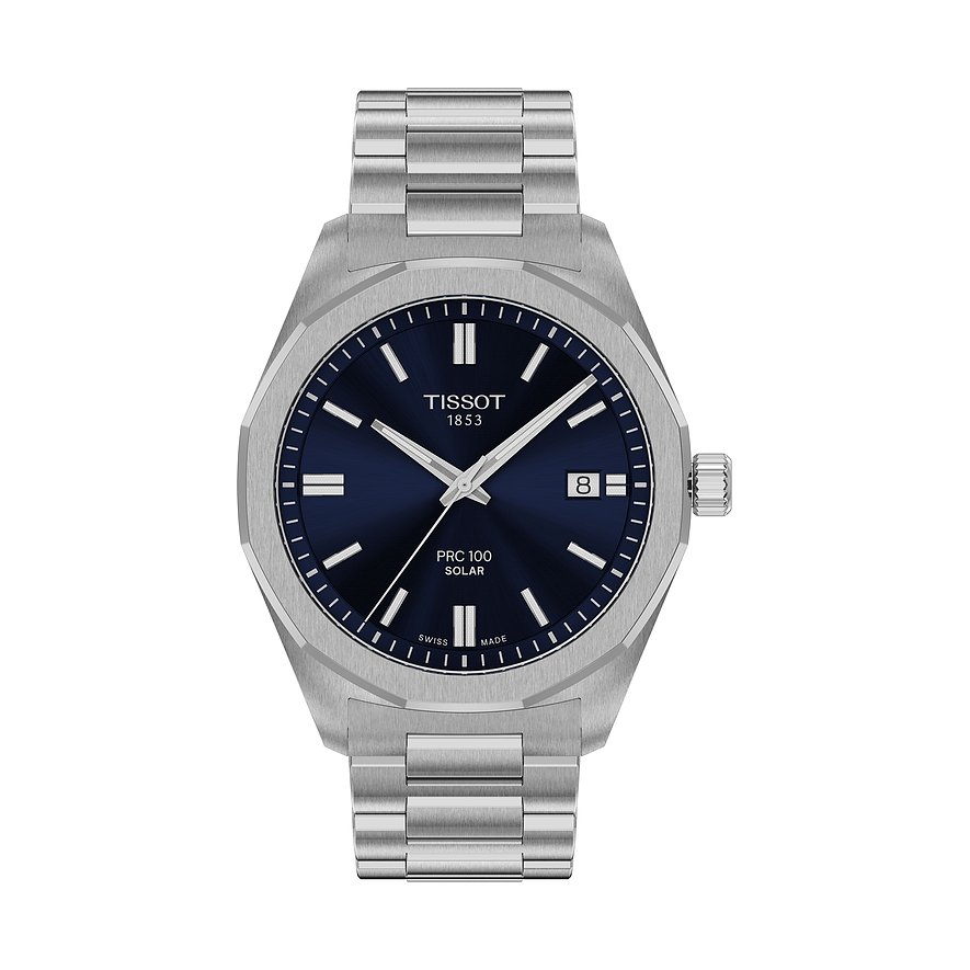 Tissot Herrenuhr PRC 100 Solar T1514221104100, Herren, Edelstahl, Armband: Edelstahl, Solar, analog