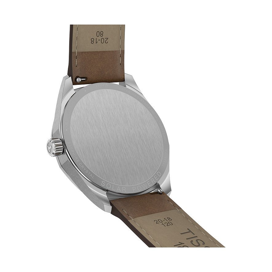 Tissot Herrenuhr mit Edelstahlgehäuse, Solar Powered.