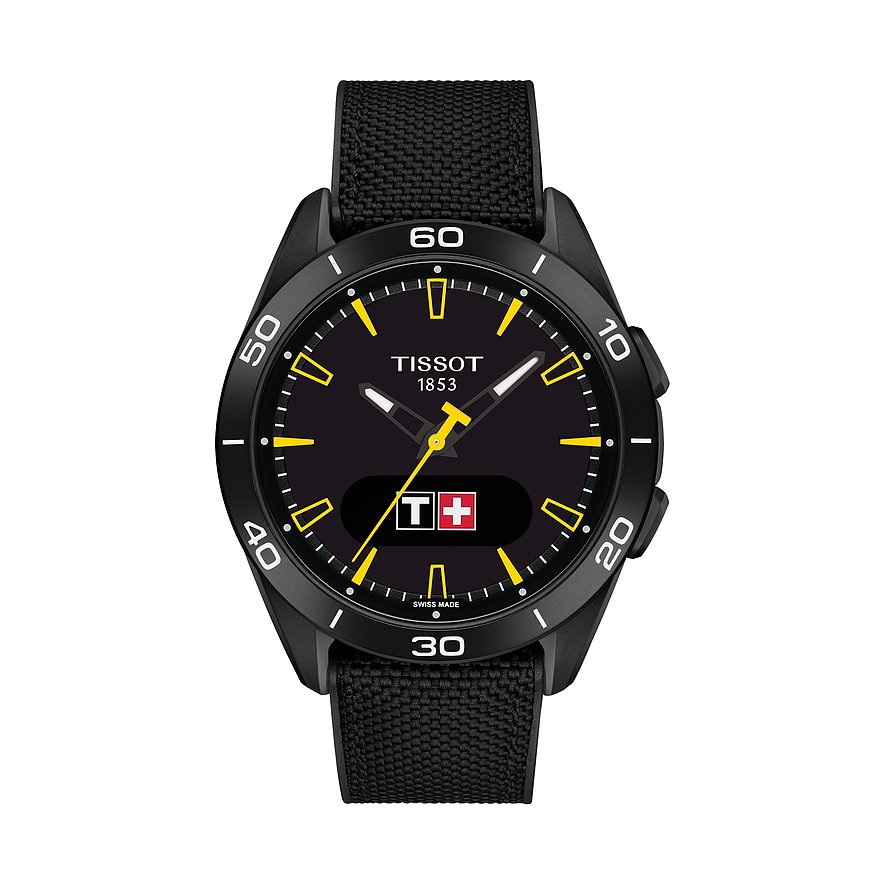 Tissot Taucheruhr T-Touch Connect Sport Jungfraubahn T1534204705106, Unisex, Titan, Armband: Leder, Solar, analog