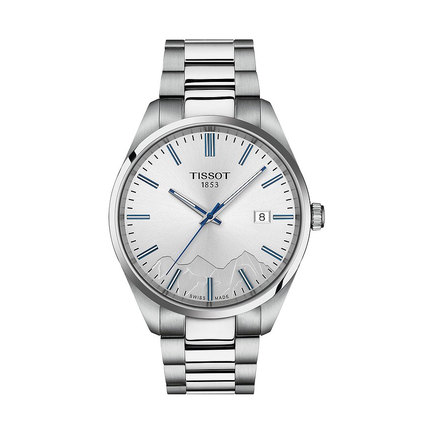 Tissot Herrenuhr PR 100 Jungfraubahn T1504101103100, Herren, Edelstahl, Armband: Edelstahl, Quarz, analog