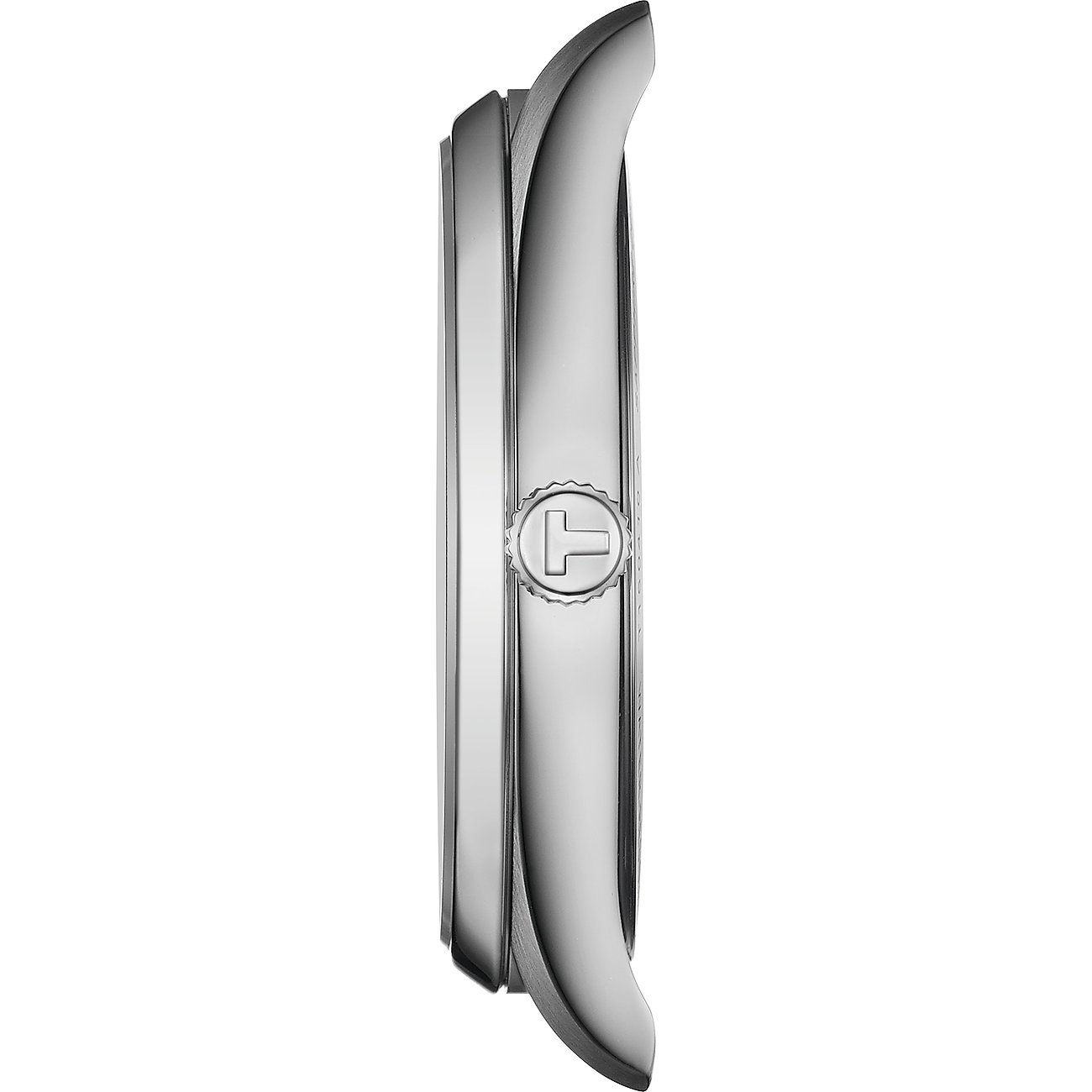 Tissot Herrenuhr mit Edelstahlgehäuse, silberfarben.