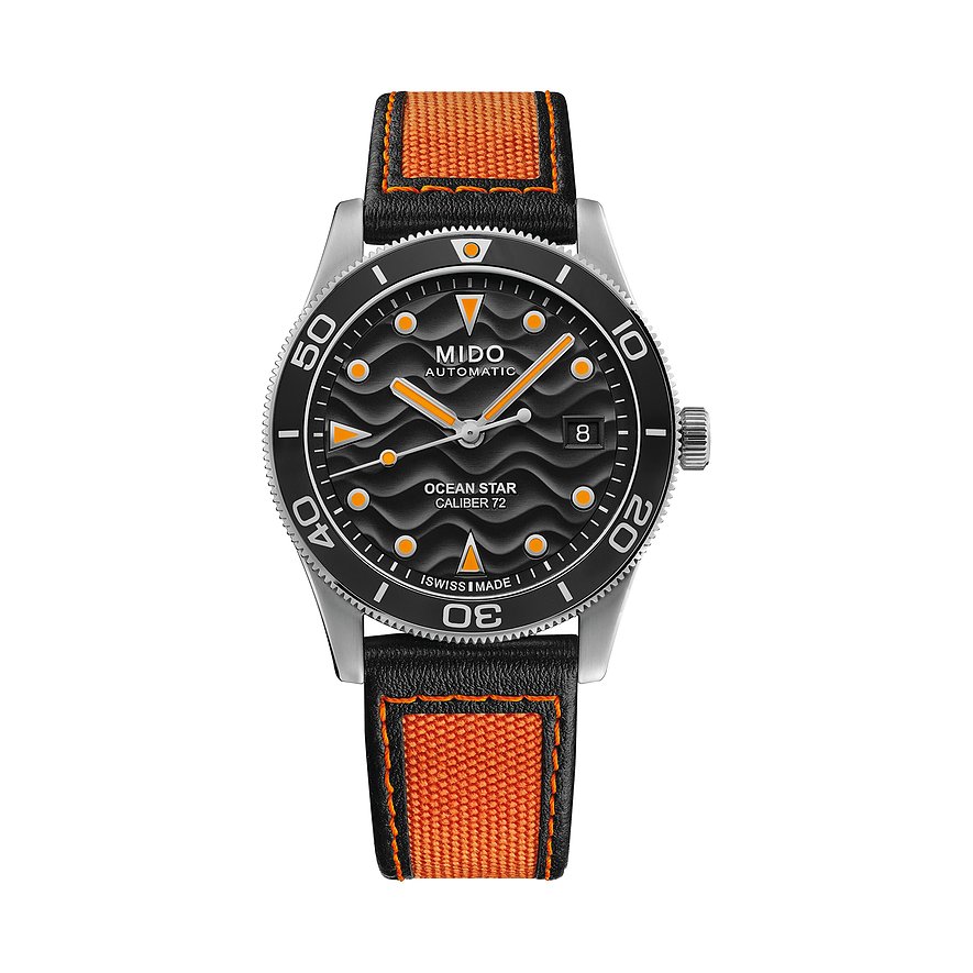 Mido Herrenuhr Ocean Star 39 M0269071705100, Herren, Edelstahl, Armband: Textil, Automatik, analog