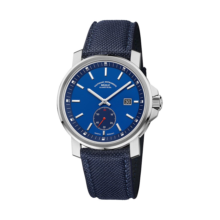 Mühle-Glashütte Herrenuhr 29er Big Kleine Sekunde M1-25-82-CB-IV, Herren, Edelstahl, Armband: Textil, recycelt, Automatik, analog