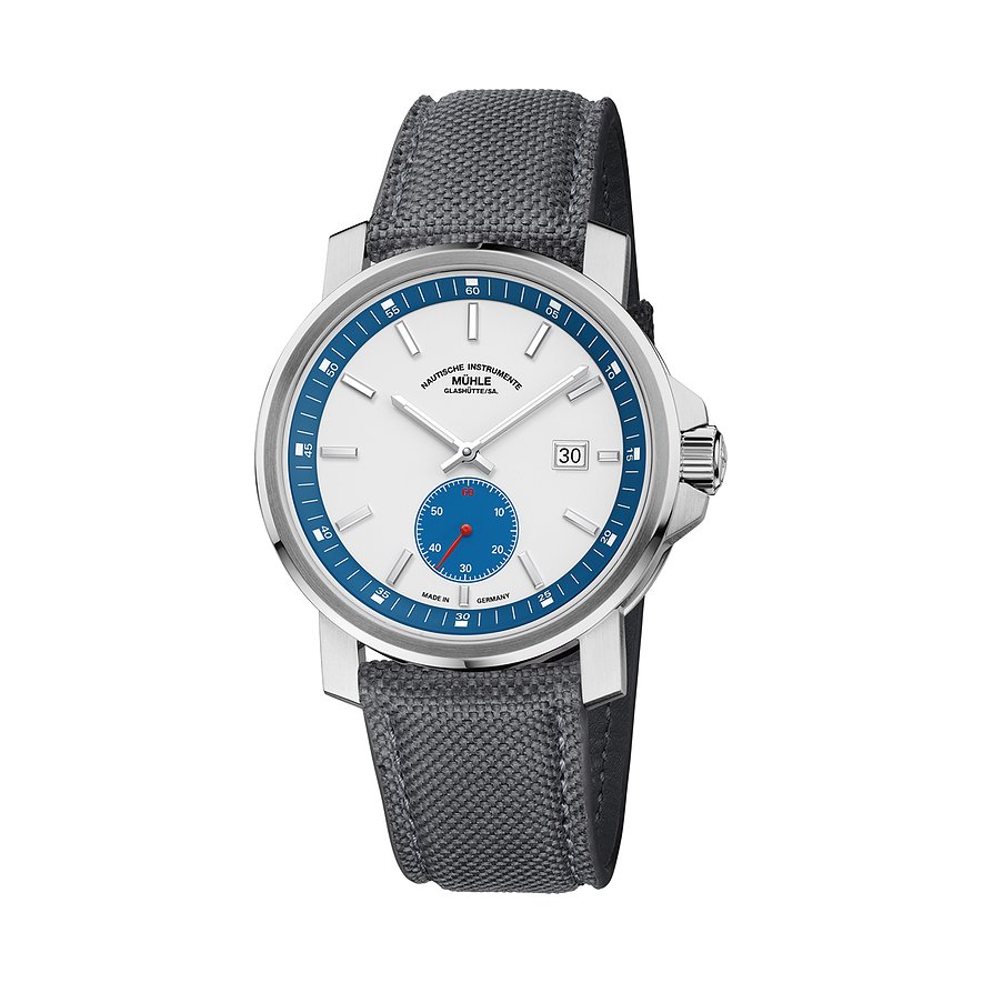 Mühle-Glashütte Herrenuhr 29er Big Kleine Sekunde M1-25-87-CB-V, Herren, Edelstahl, Armband: Textil, recycelt, Automatik, analog