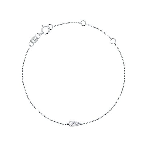 Live Diamond Armband aus 375 Weißgold mit Diamanten.