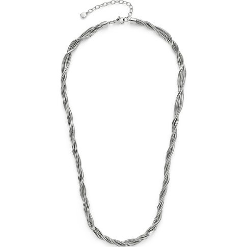 Leonardo Halsschmuck aus Edelstahl mit geflochtenem Design.