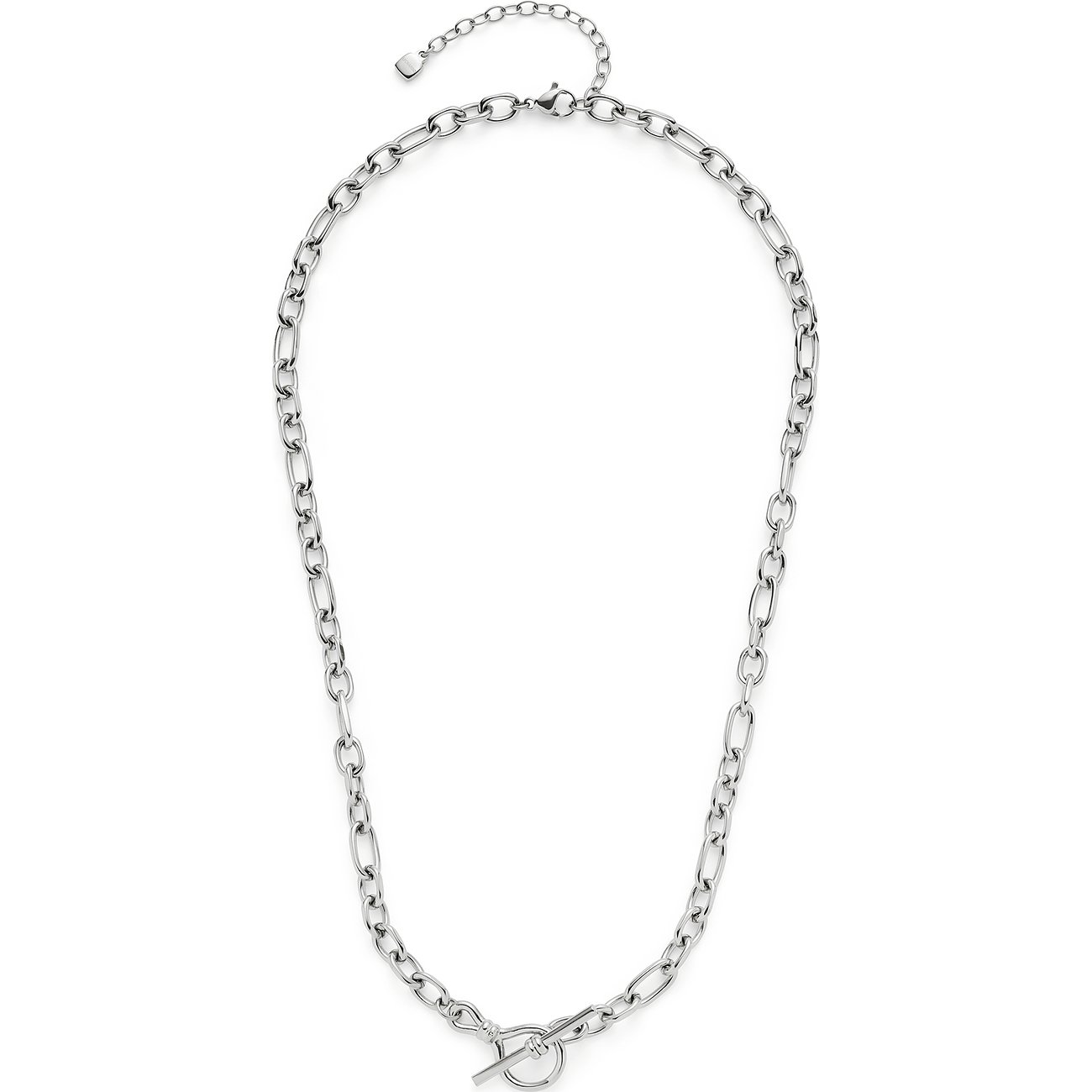 Collana Leonardo in acciaio inossidabile con chiusura a moschettone.