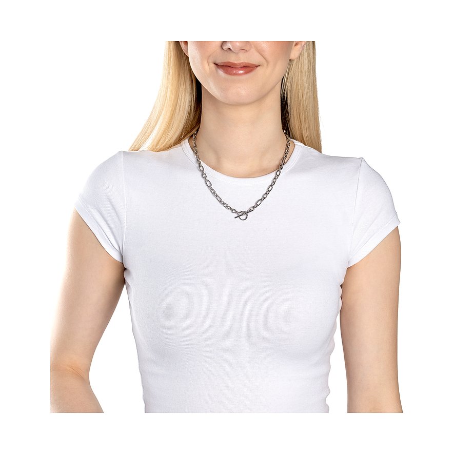 Collana Leonardo in acciaio inossidabile con chiusura a moschettone.